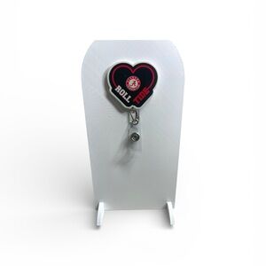 Alabama Crimson Tide Heart Badge Reel - Black and Red
